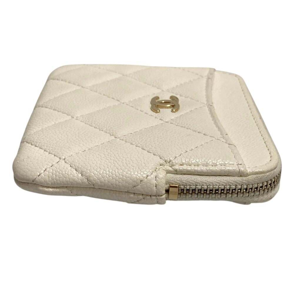 CHANEL White Caviar Leather Wallet - Picture 6 of 11